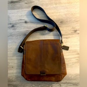 Fossil Leather Courier shoulder bag